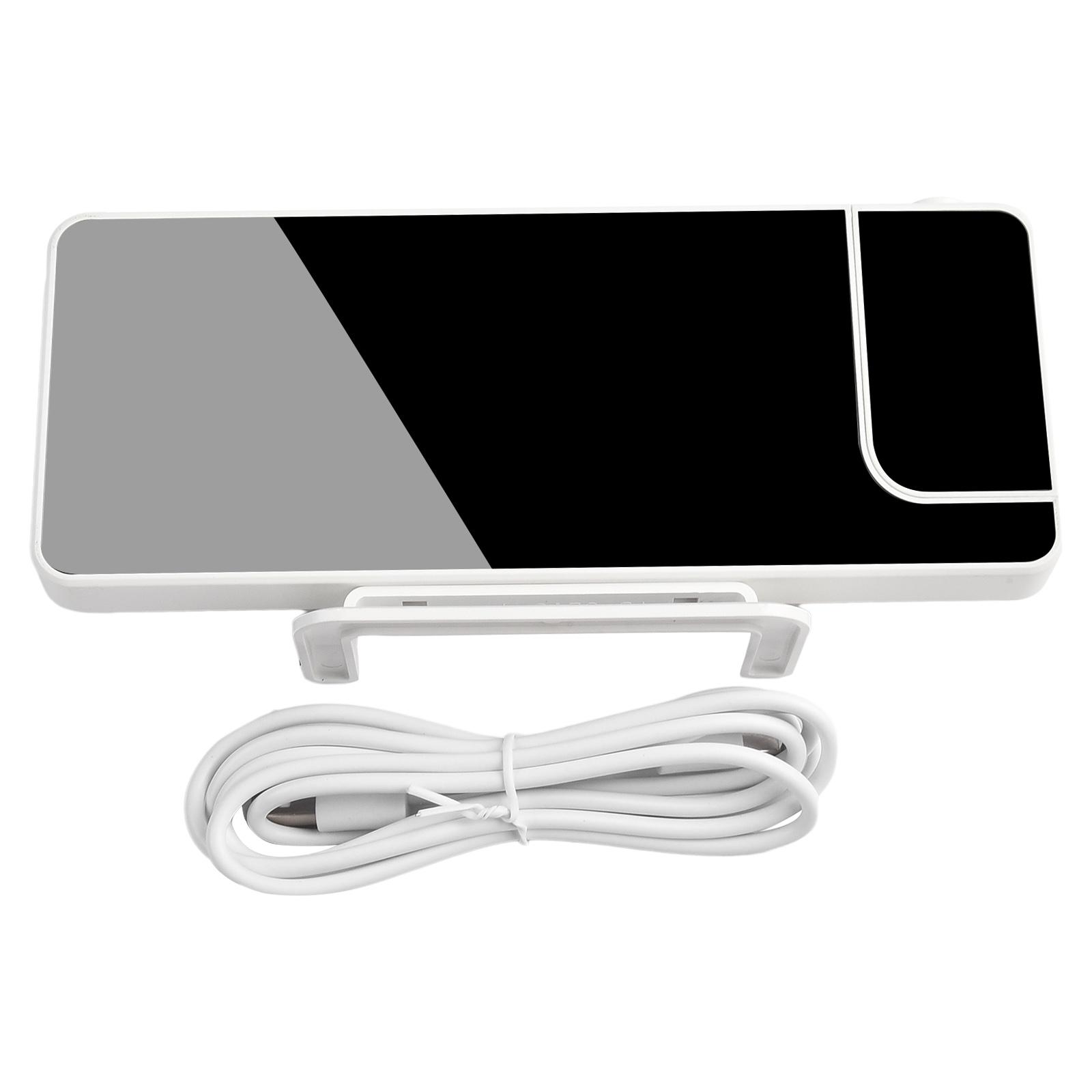 

Светодиодный будильник с таймером, настройка ночного режима, голосовая активация белый