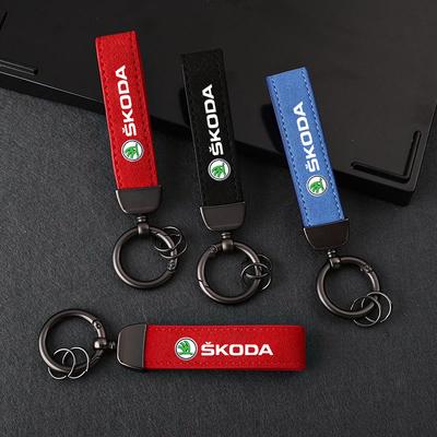 Araba Anahtarlık Kolye Süet Deri Anahtarlık Tutucu Octavia Kodiaq Superb Yeti Roomster VRS Rapid Kodiak Aksesuarları için ydpf68