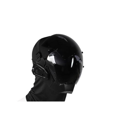 Gutenam Tactical Full Face Mask for Cosplay, Black with Balaclava Included / Airsoft Futuristic Costume Replica Halloween Costume Mask Toy Unisex