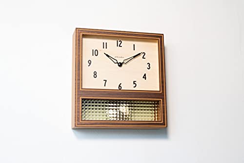 Interzero Chambre Court Pendulum Clock, Walnut, CH-057WN, Approx. W275 X H289 X D70mm