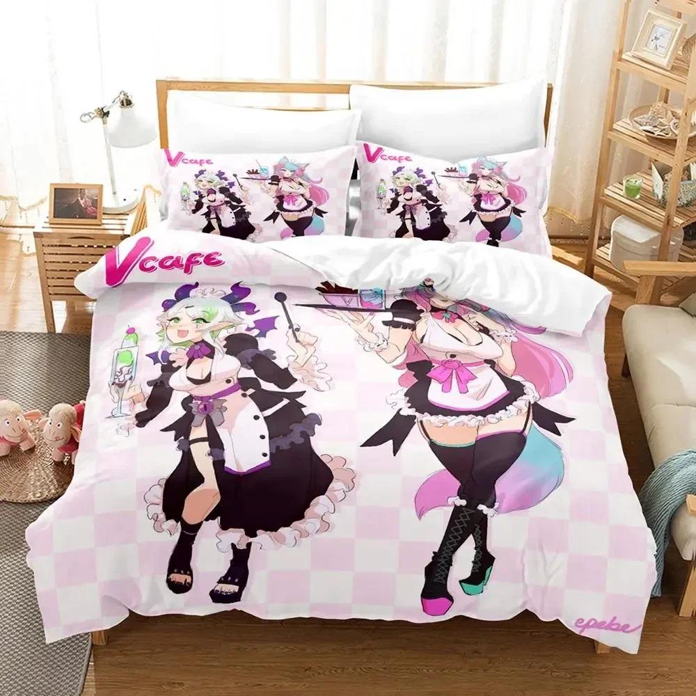 Anime Sexy Girls Silvervale Bedding Set Duvet Cover Bed Set Quilt Cover Pillowcase Comforter King Queen Size Boys Adult Bedding