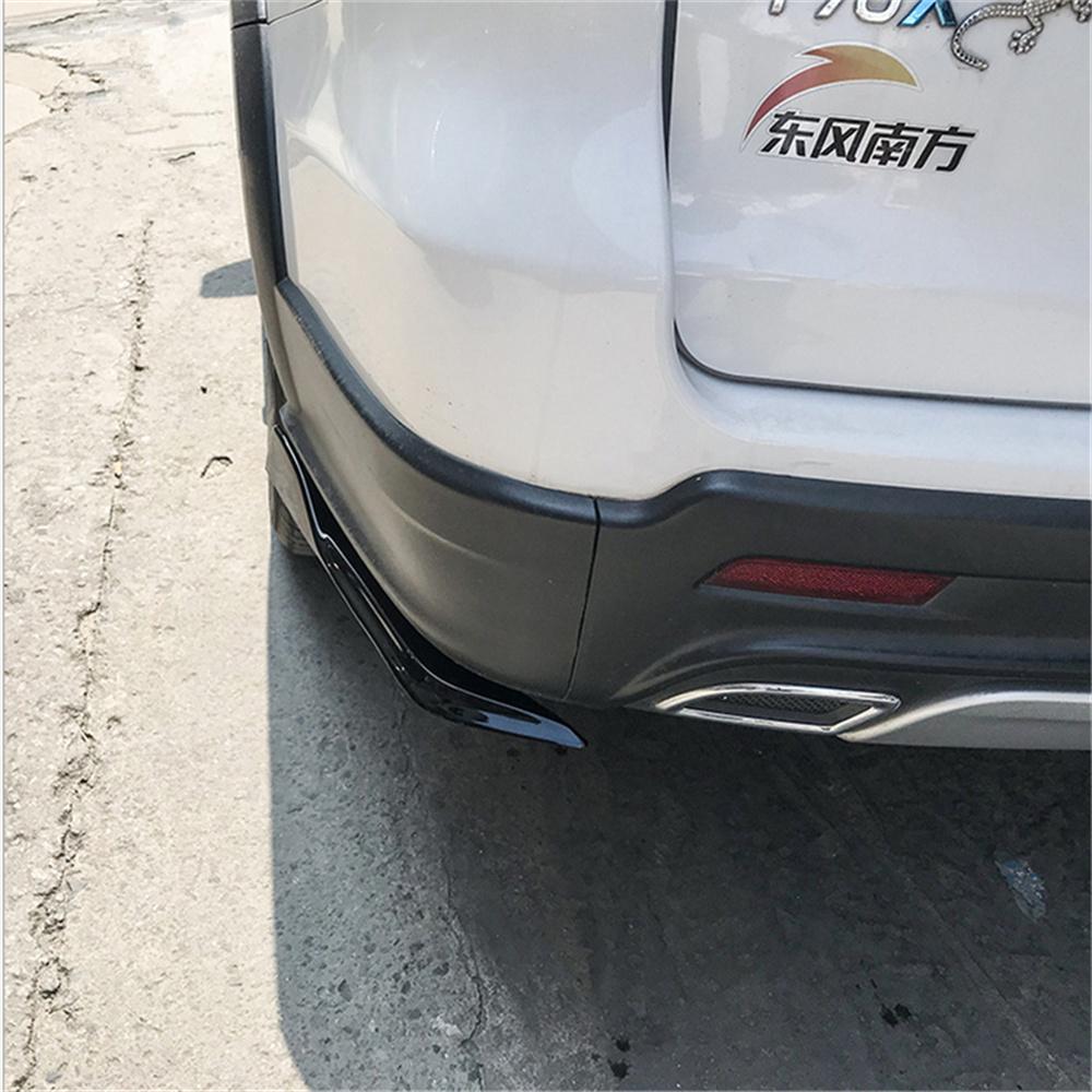 Universal Car Rear Bumper Spoiler Canards Fins Anti-Crash Diffuser Lip Wrap Kits