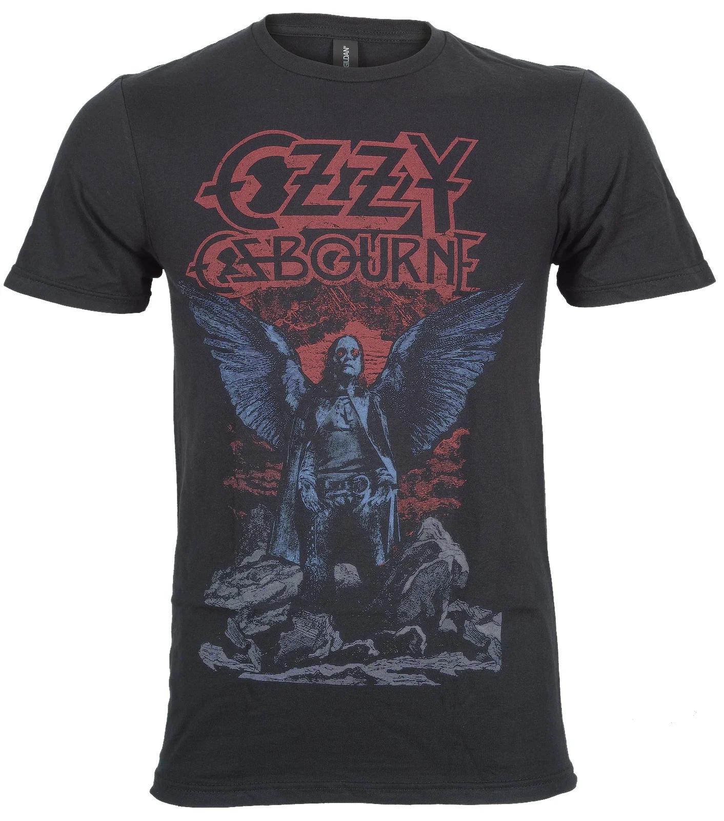 Official Ozzy Osbourne T Shirt Angel Wings Black New S to XXL L