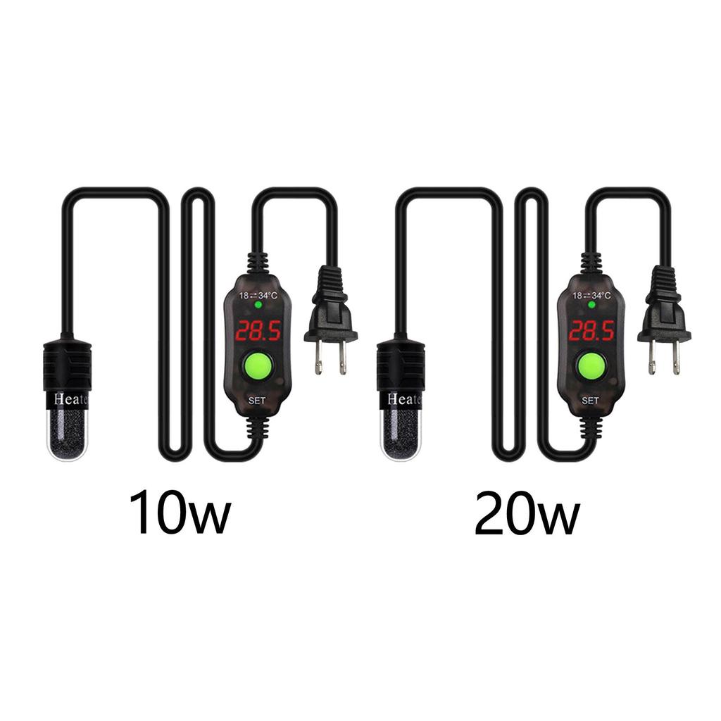 Aquarium Tank Heater Submersible Thermostat Heat Rod Heating Lamp Adjustable Temperature for Turtle Betta Pet Feeder