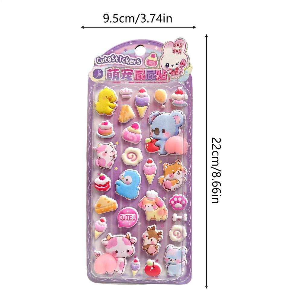 

Cute 3D Stickers Cute Reusable Cartoon Funny Decals Kids Scrapbook Decals Bubble Stickers For Home Party Classroom Scrapbooking