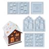 Christmas House Love Silicone Candle Base Molds DIY Gypsum Decorative Candle Holder Resin Craft for Home Desktop Ornament