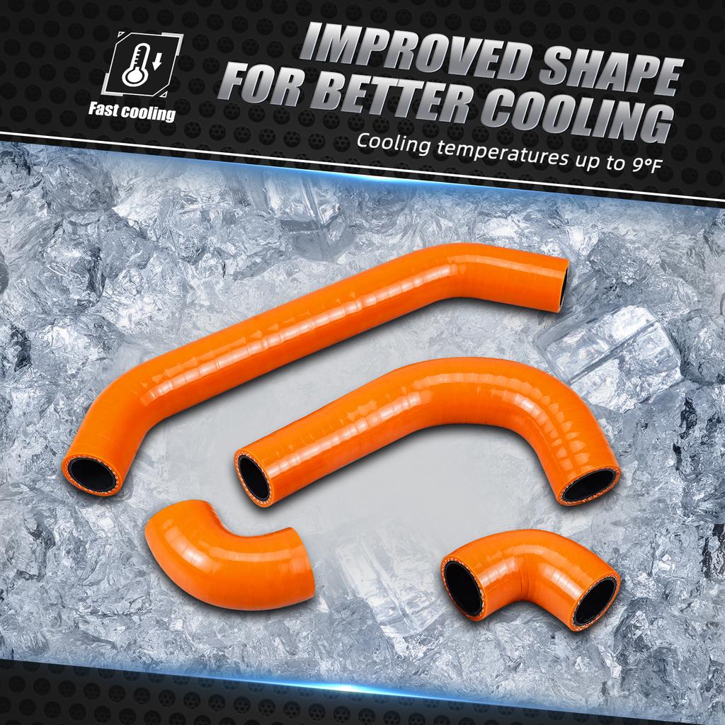 NICECNC For KTM EXC 300 EXC 250 XCW 300 2024 SX 250 SX 300 XC 250 XC 300 Motorcycle Silicone Radiator Coolant Hose Clamps Kit