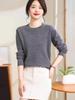 2025 Versatile Loose-Fit Wool Sweater: Slimming, Solid Color, Perfect for Autumn & Winter