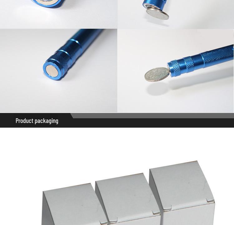 Retractable Multi-Functional Magnetic Telescopic Flashlight with Double-Headed 3LED Pen Light and Work Light