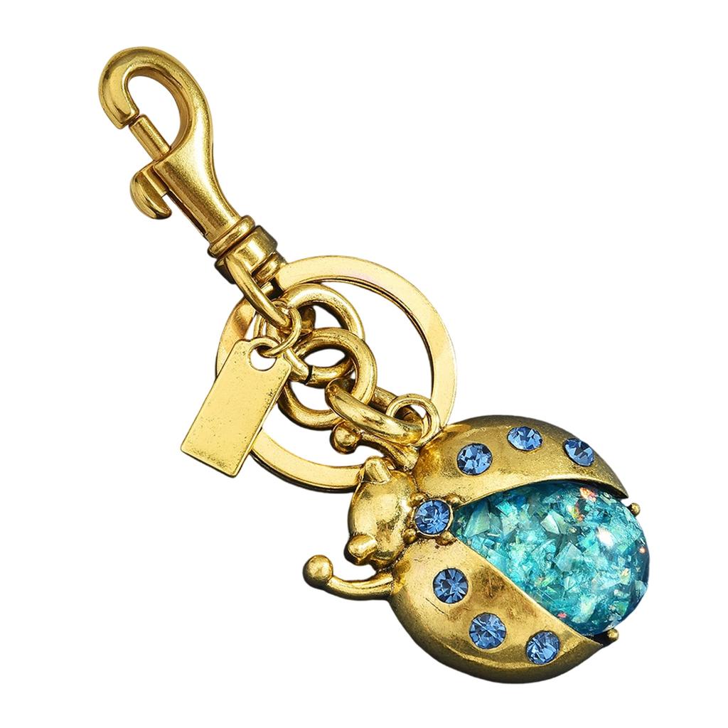 Rhinestones Ladybugs Keychain Portable Alloy Construction Multipurpose Travel Accessory