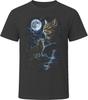 Brown Tabby Cat Howling At the Moon Funny Cat Mom Cat Dad Gift T Shirt