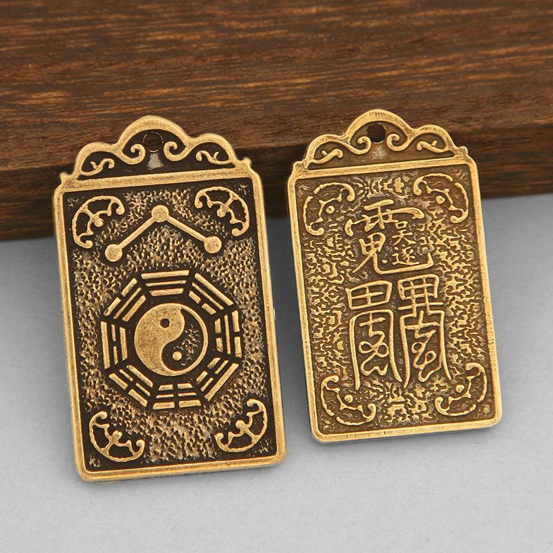 2025 Year Chinese Bagua Tai Sui Bronze Medal Lucky Pendant Keychain Creative Wealth Key Ring Accessories Women Men Bag Pendant