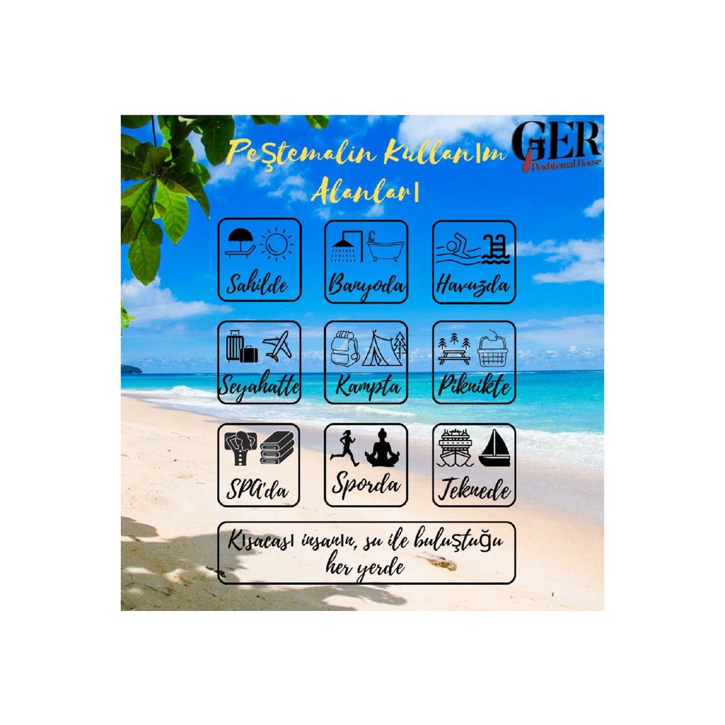 Muslin Peshtemal, Printed Leaf Pattern, Natural 100% Cotton 100 X180, Beach Towel, Bath Towel