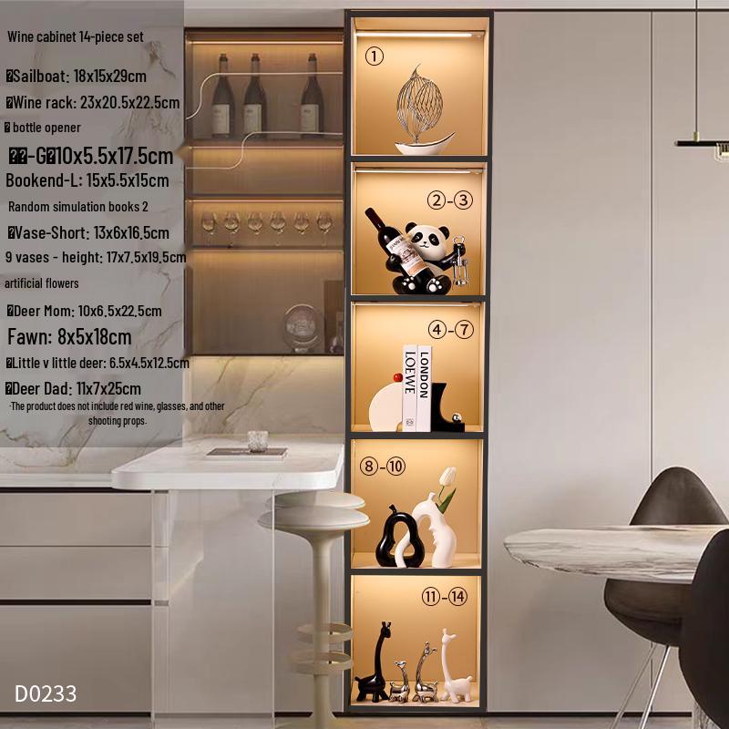 Panda Wine Rack: Luxury Sideboard & Bookcase with Cup Holder – Perfect Housewarming Gift