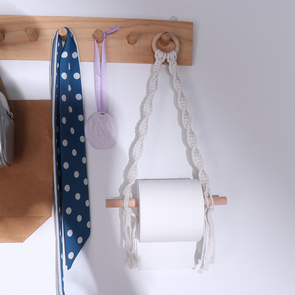 Cotton Thread Bohemian Paper Towel Rack Bohemia Toilet Tissue Holder Tissue Storage Rack  Hotel