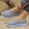Summer New Europe and The United States Solid Color Casual Shoes A Stirrups Flat Shoes Breathable Lightweight Big Yards Flyknit Shoes