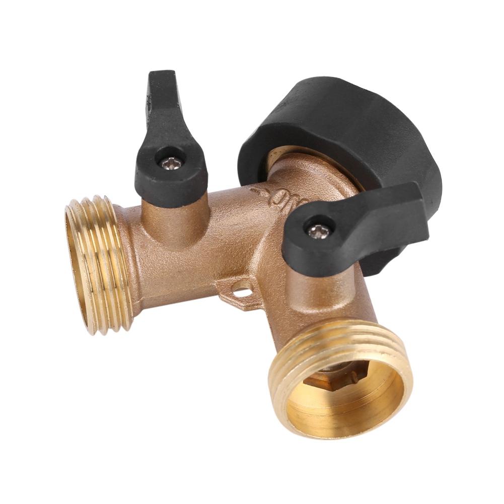 Brass Water Tap Adapter 2 Way Y Shape 3 4 Hose Connector for Garden Irrigation