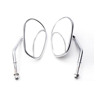 HANSWD Harley Davidson 8mm Chrome Rearview Mirror Left and Right Set (Chrome)