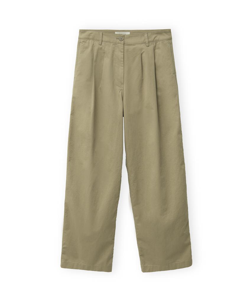 Beulaunyadeu W Washed Two-Tuck Pants, Beige