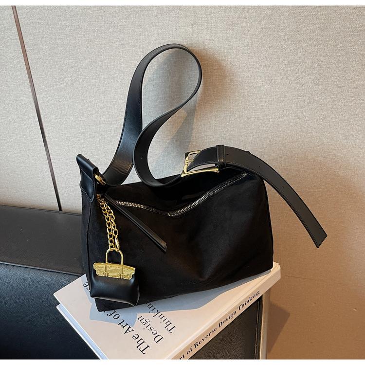 Premium retro polished tote bag women s 2025 new fashionable large-capacity shoulder bag casual messenger bag tide