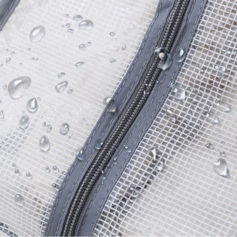 Boot Storage Bag Waterproof Dustproof Transparent Shoes Protection Bag Zippered Portable Boots Pocket Household Travel Storage