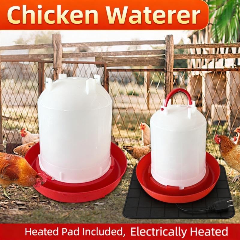 Poultry Water Heater Electric Heated Waterer With Constant Heat In Winter Cold Weather Duck Chicken Heating Drinker