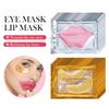 10/20 pièces Masque pour les Yeux au Collagène Cristal Doré Anti-Cernes Anti-Âge Hydratant Masque pour les Lèvres Rose Yeux Lèvres Format Voyage Soins de la Peau
