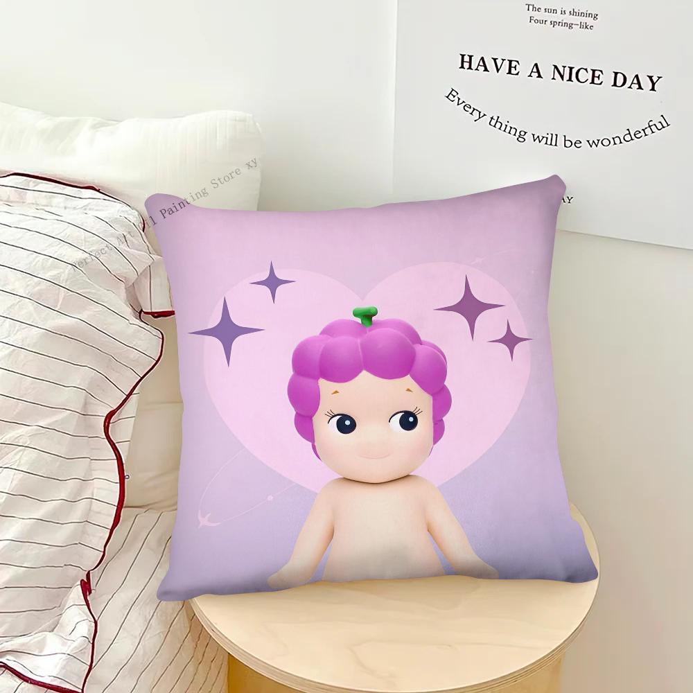 Niedliche Puppe Cartoon Sonnys Angels Kissenbezug Mode Quadratischer Kissenbezug Schlafzimmer Sofa Zimmer Ins Dekoration Freizeit Kissenbezug