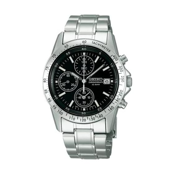 [Часы Seiko] SEIKO SELECTION SBTQ041 Мужские часы, Кварцевые от батарейки, Оснащены функцией хронографа и календарем даты, Черный циферблат,