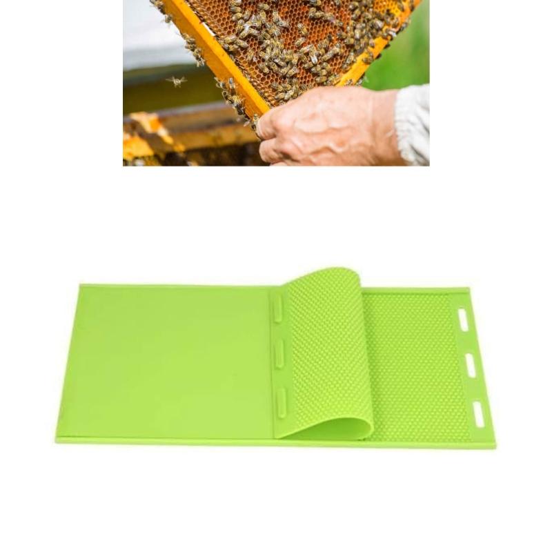 Foldable Silicone Mold Beewax Honeycomb Moulds Honeycomb Sheet Molds Silicone Press Mold for Creating Wax Sheets