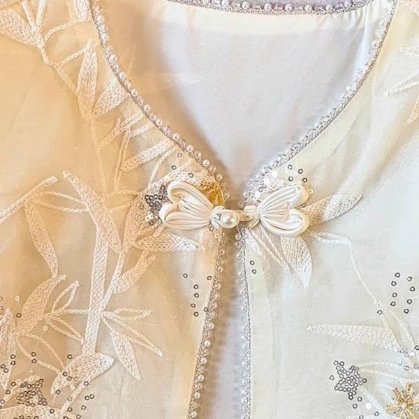 Chinese Vest 2025 Summer Eugen Retro Sleeveless Vest Thin Embroidered Top