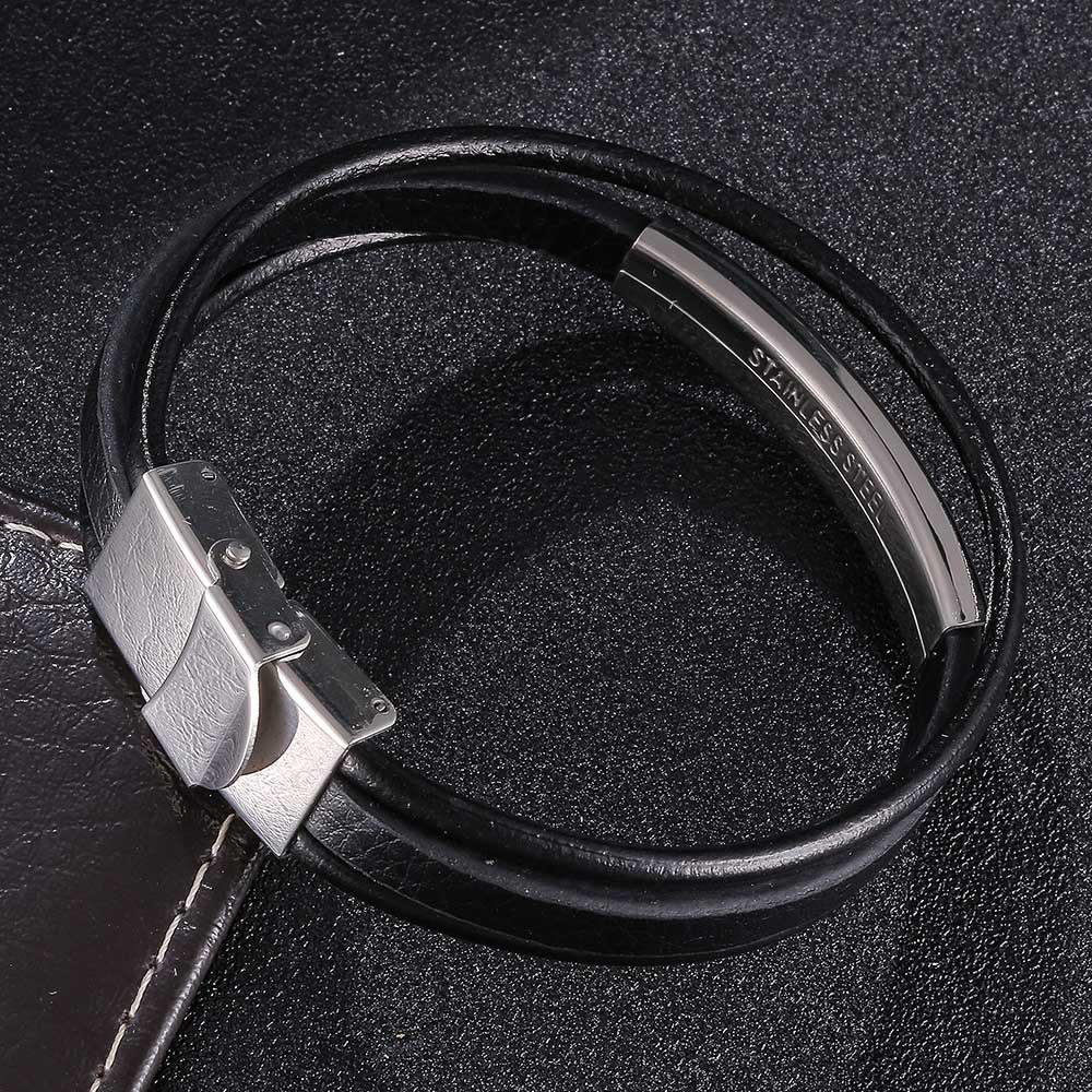 Euro-Korean Stainless Steel Unisex Bracelet - Laser Engraved, Simple and Exquisite Jewelry Gift