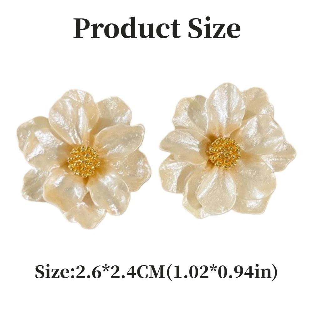 Luxury Camellia Earrings Irregular Petals Earrings Fashion Flower Earrings  For Women Girls