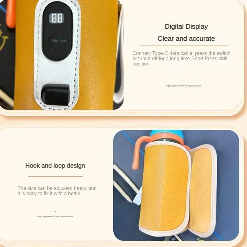 USB Milk Water Warmer Travel Stroller Insulated Bag Nursing Bottle Heater Portable Bottle Feeding Warmer for Traveling