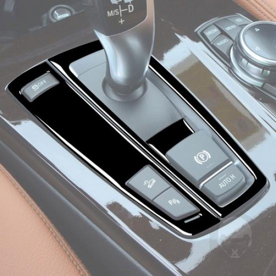 3Pcs Glossy Piano Black Gear Shift Panel Cover B For BMW X3 X4 F25 F26 2011-2017
