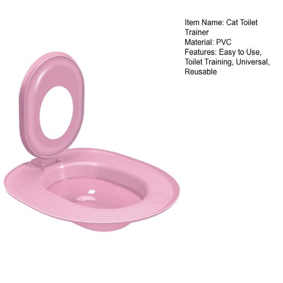 Kit d'apprentissage des toilettes pour chat Universel Réutilisable Siège d'apprentissage des toilettes pour chat Système d'apprentissage de la propreté pour chaton pour la maison Soin pour animaux de compagnie