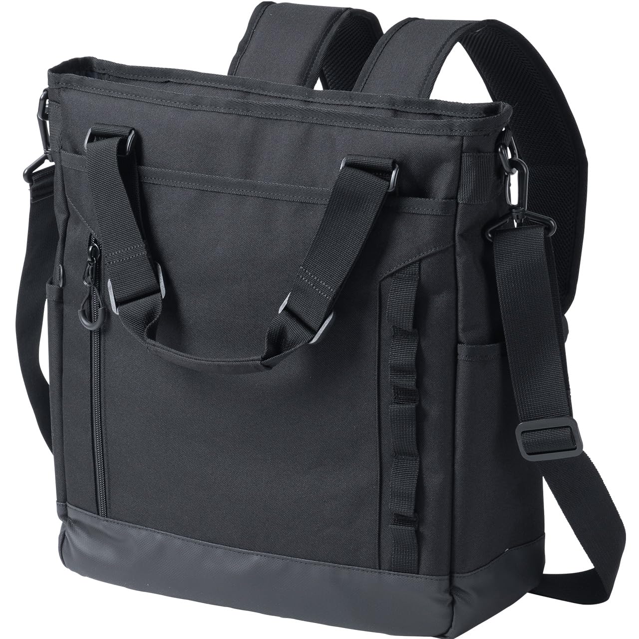 

Tote Bag Rucksack Shoulder Bag Inch PC Storage 21L Large Capacity A4 Storage 15 Pockets Logoless Commuting to School Business Backpack Black [Sanwa чёрный