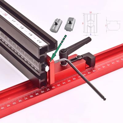 1Pc Woodworking T Track & Aluminum Fence Connector, Woodworking Table DIY Fixing Parts For Router Fence Worktable Workshop Tool