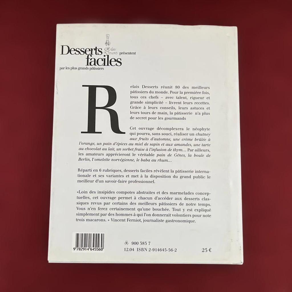 [USED] "Desserts faciles" French dessert recipe book, foreign book
