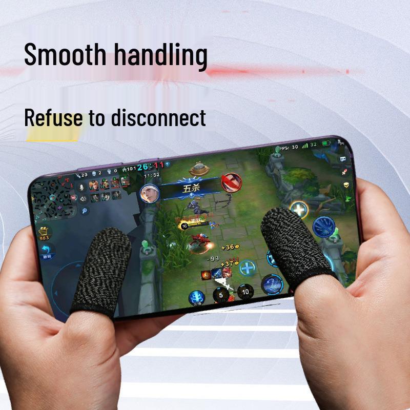 Copper Fiber 18-Pin Game Finger Sleeves - Sweatproof, Precision, Professional Gaming Gloves