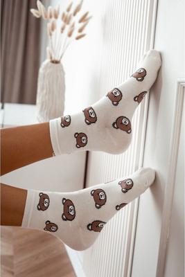Milena Socks 0200-009 Bear Heads 37-41 Milena