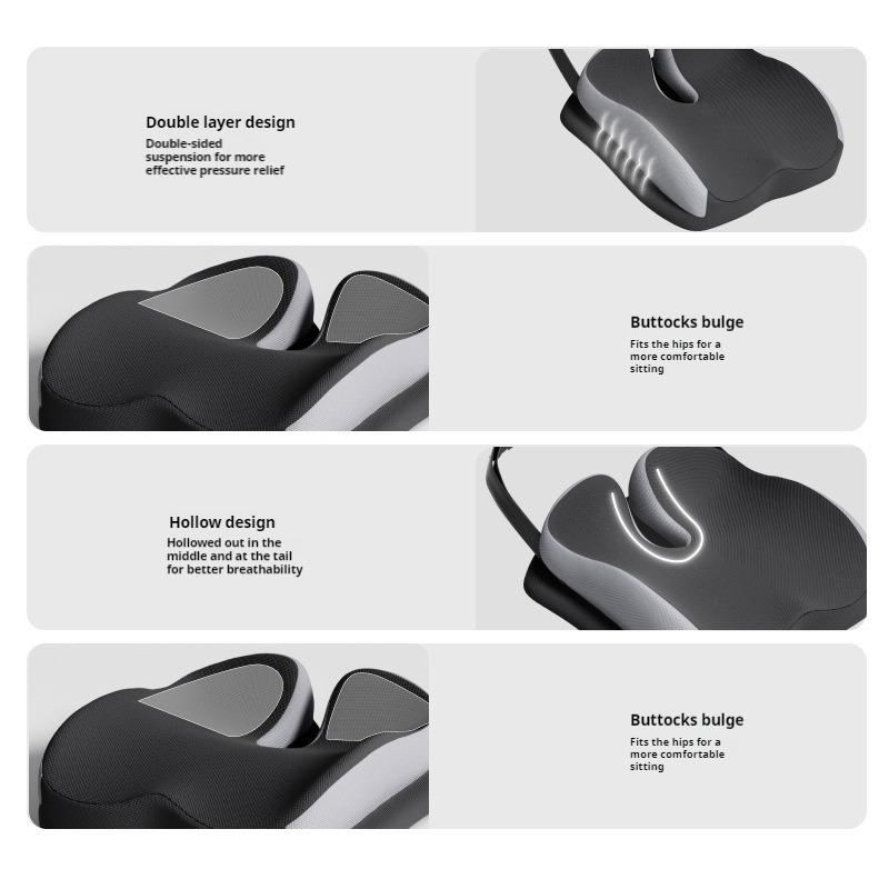 New Memory Foam Seat Cushion for Office Chair All-Season Universal Long-Seat Hemorrhoid Breathable Cushion Buttock Pad