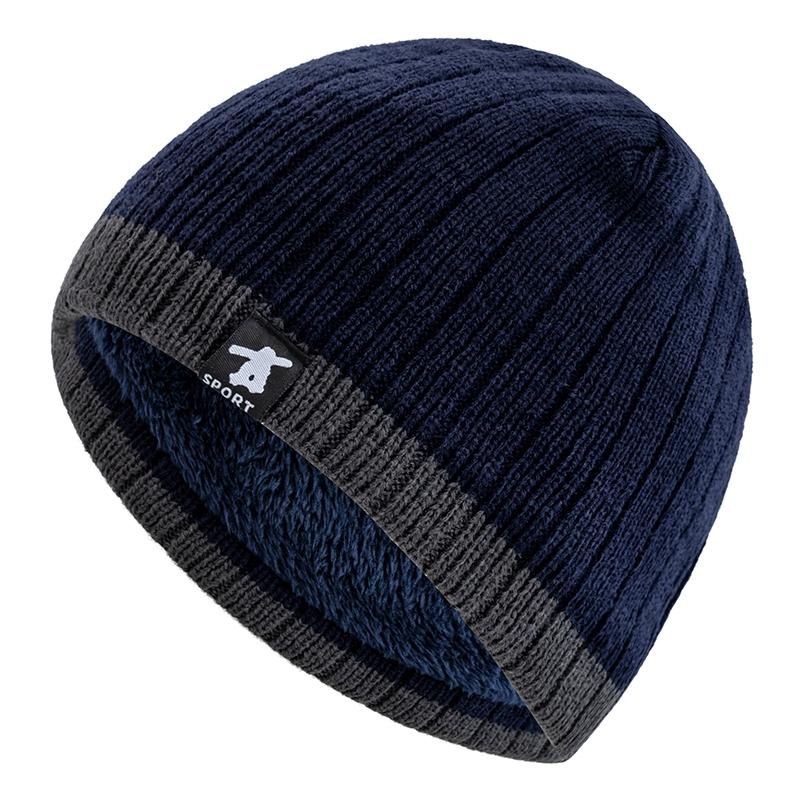 New Style Unisex Winter Hats Cap Plush Fur Lined Warm Streetwear Beanies For Men Woman Casual Winter Skiing Cap Knitted Hats