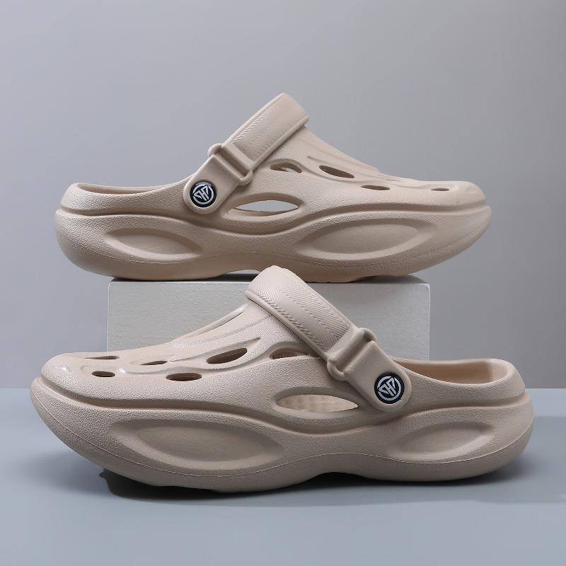 New Hole Shoes Men's Platform Summer Wear Fashionable Wear-resistant Men's Outdoor Bag Head Drag