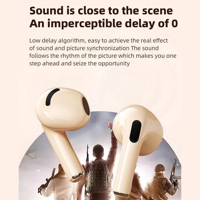 Mini In-Ear Wireless Earphones Digital Display HiFi Stereo Music Headset With HD Microphone Noise Cancel Low Latency