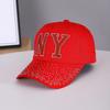 New Diamond Letter Baseball Cap With Embellished Logo For Fashionable Women And Teens