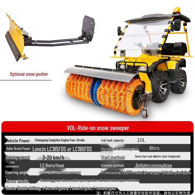 Wolnosun Push Snow Blower & Sweeper: Compact Snow Removal Machine