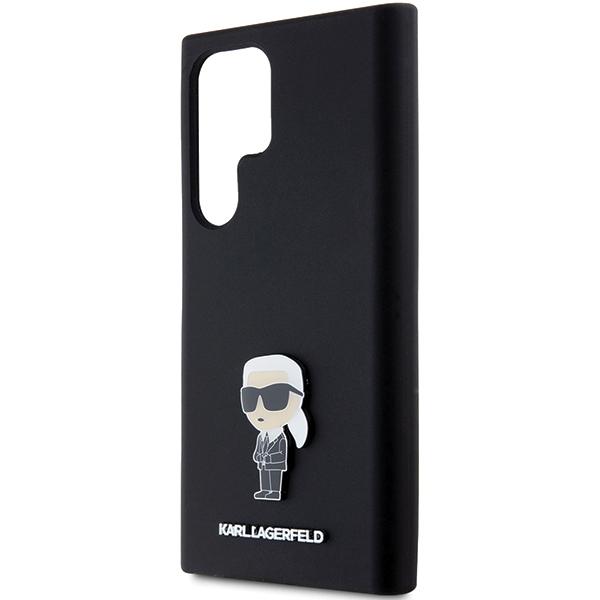 Karl Lagerfeld Klhcs23Lsmhknpk S23 Ultra S918 Czarny/Black Silicone Ikonik Metal Pin