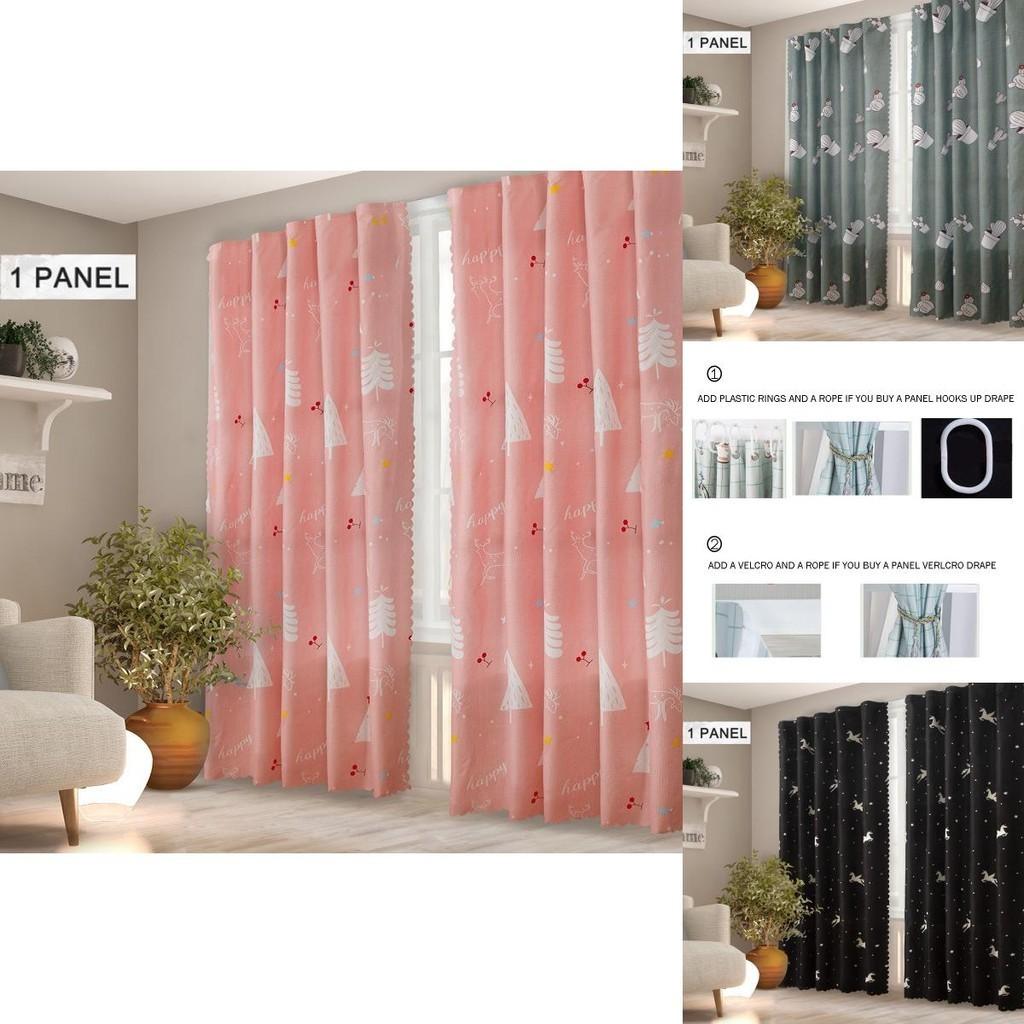 High-quality Nordic Style Blackout Curtain With Convenient Velcro Installation