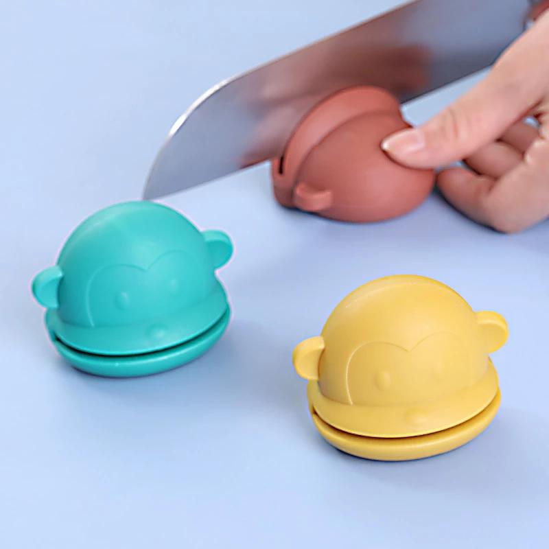 New Multifunction Cartoon Frog Shape Design Mini Knife Sharpener Kitchen Tools Grindstone Scissors Kitchen Gadgets Kitchen Tools